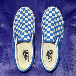 Blue Checkered Vans